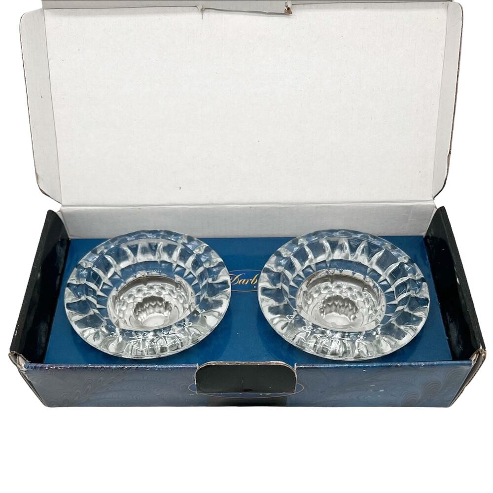 New in Box Darby Crystal Candleholders Set of 2 NIB